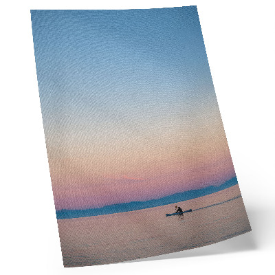 Dekorativni plakat Kajak na mirnom moru u pastelnim bojama