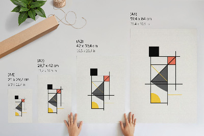 Tisak na platno Geometrijski uzorci linija oblikuju moderni stil