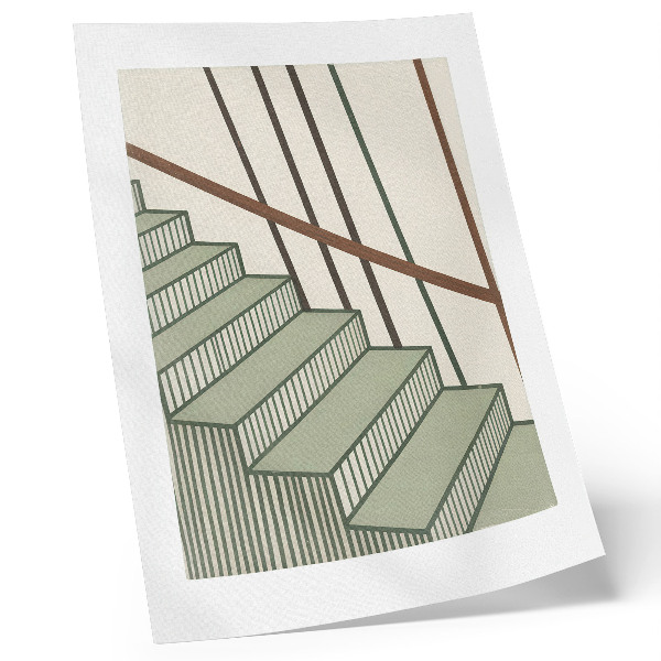 Plakat Geometrija stepenica dinamika minimalizam elegancija
