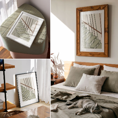 Plakat Geometrija stepenica dinamika minimalizam elegancija