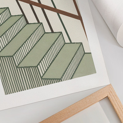 Plakat Geometrija stepenica dinamika minimalizam elegancija