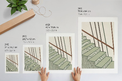 Plakat Geometrija stepenica dinamika minimalizam elegancija