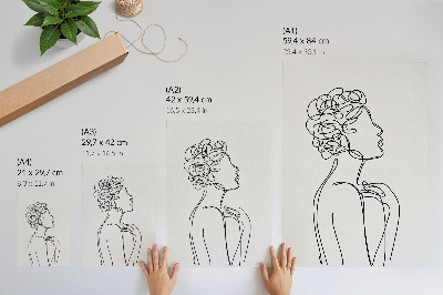Dekorativni plakat Minimalistička slika ženske siluete