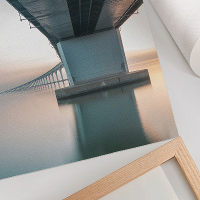 Dekorativni plakat Most preko vode minimalistička elegancija modernost