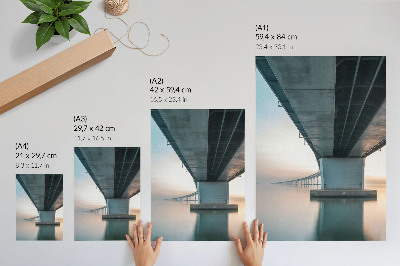 Dekorativni plakat Most preko vode minimalistička elegancija modernost