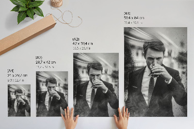 Plakat Crno-bijeli portret pun elegancije