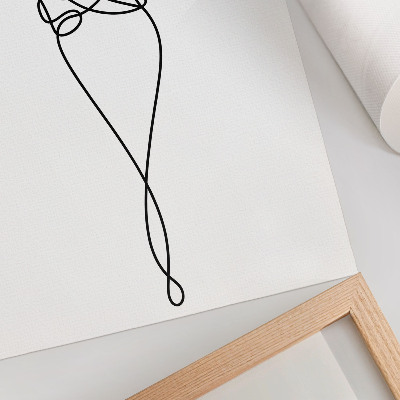 Dekorativni plakat Minimalistički dizajn za parove s linijom srca