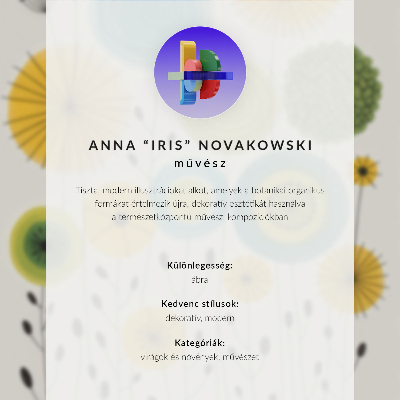 Zidni plakat Šareni krugovi tanke linije modernog stila