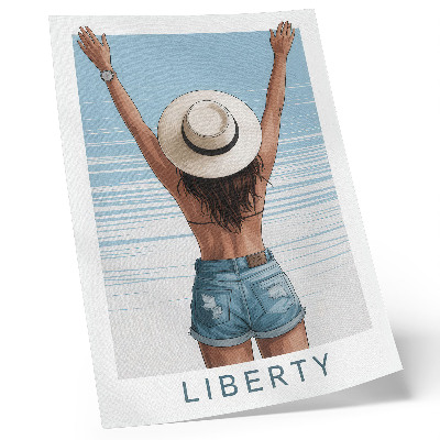 Zidni plakat Figura u šeširu naspram neba slobode