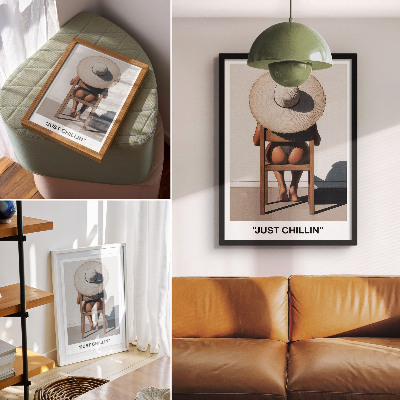 Plakat Minimalistički dizajn šešira za opuštajuću atmosferu