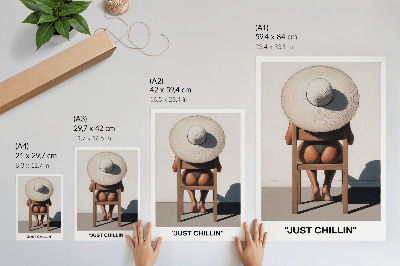 Plakat Minimalistički dizajn šešira za opuštajuću atmosferu