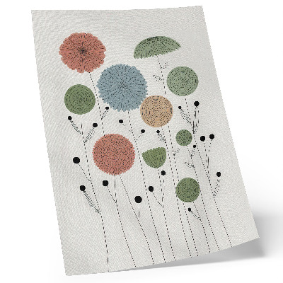Plakat Geometrijsko cvijeće u pastelnim nijansama, moderno