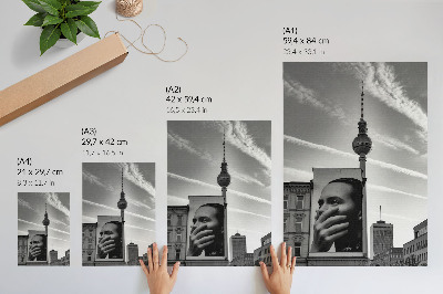 Dekorativni plakat Grad s muralom i TV tornjem