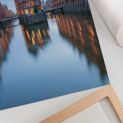 Zidni plakat Simetrična arhitektura i refleksije vode