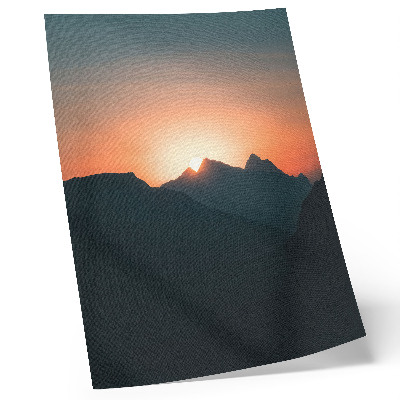 Tisak na platno Čarobni mir zalaska sunca u planinama