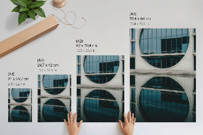 Dekorativni plakat Stakleni odraz zgrade u modernoj arhitekturi