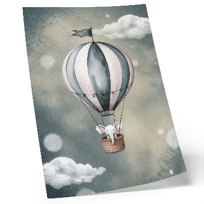 Zidni plakat Balon s oblacima u nježnim nijansama sive