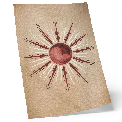 Dekorativni plakat Boho stil, blistavo sunce, topli tonovi