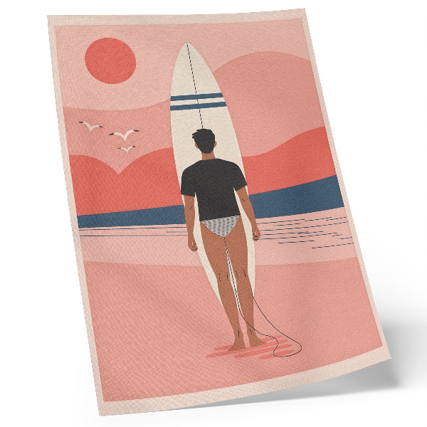 Plakat Daska za surfanje plaža more mir opuštanje