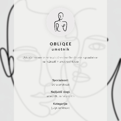 Zidni plakat Suptilne linije oblika elegancija harmonija