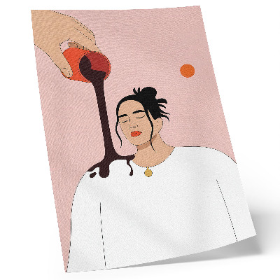 Tisak na platno Minimalistička figura ispod tamnog potoka