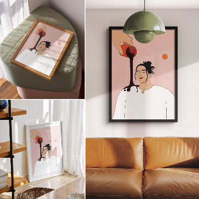 Tisak na platno Minimalistička figura ispod tamnog potoka