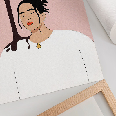 Tisak na platno Minimalistička figura ispod tamnog potoka