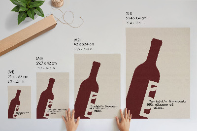 Dekorativni plakat Minimalistička grafika u bordo tonovima