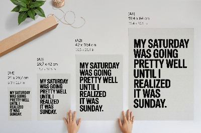 Zidni plakat Tipografija visokog kontrasta, humoristična poruka