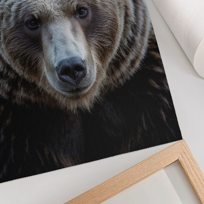 Plakat Realističan portret medvjeda, mirnog i snažnog