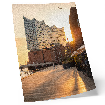 Plakat Elegancija zalaska sunca u urbanom krajoliku.