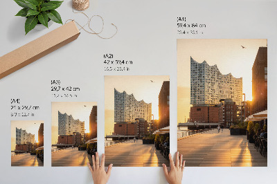 Plakat Elegancija zalaska sunca u urbanom krajoliku.