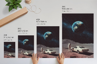 Plakat Astronaut na Mjesečevom automobilu, Zemljine zvijezde