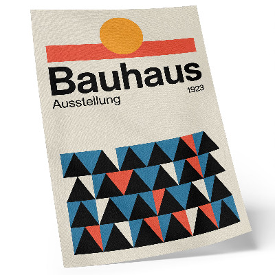 Plakat Bauhaus grafika s narančastim naglaskom