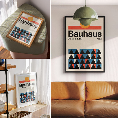 Plakat Bauhaus grafika s narančastim naglaskom