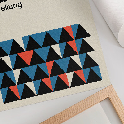 Plakat Bauhaus grafika s narančastim naglaskom