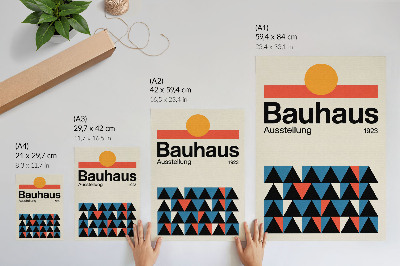 Plakat Bauhaus grafika s narančastim naglaskom