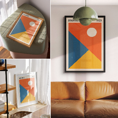 Dekorativni plakat Geometrijski oblici, intenzivne boje, moderna atmosfera