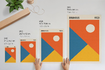 Dekorativni plakat Geometrijski oblici, intenzivne boje, moderna atmosfera