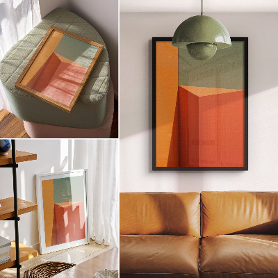 Tisak na platno Geometrijska arhitektura boja harmonija prostora