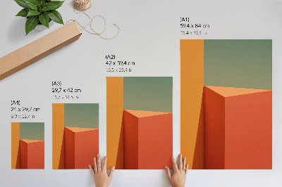 Tisak na platno Geometrijska arhitektura boja harmonija prostora