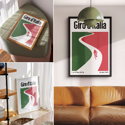 Plakat Kontrastne boje, dinamičan minimalistički stil