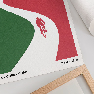 Plakat Kontrastne boje, dinamičan minimalistički stil