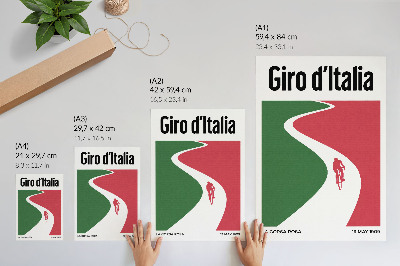 Plakat Kontrastne boje, dinamičan minimalistički stil