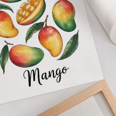 Zidni plakat Ilustracija egzotičnog zelenog lišća manga u stilu