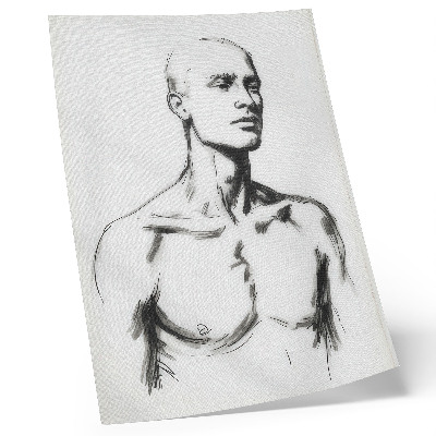 Plakat Crno-bijeli crtež muške figure