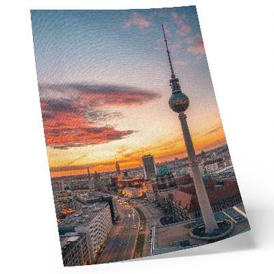 Dekorativni plakat Gradski toranj u zalasku sunca