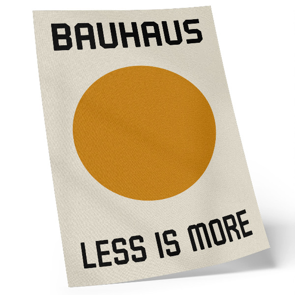 Zidni plakat Minimalistički krug Bauhaus kremasta pozadina