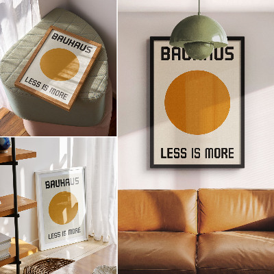 Zidni plakat Minimalistički krug Bauhaus kremasta pozadina