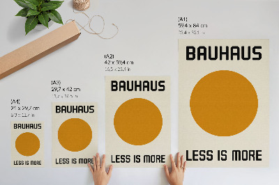 Zidni plakat Minimalistički krug Bauhaus kremasta pozadina